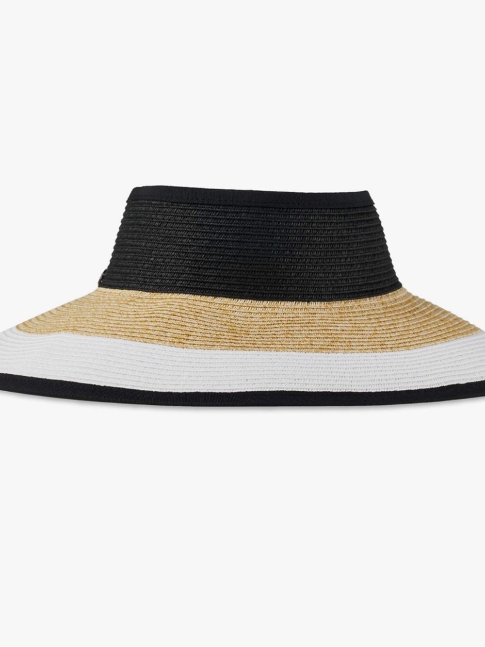 Callaway Wide Brim Visor Hat - Black, Natural & White